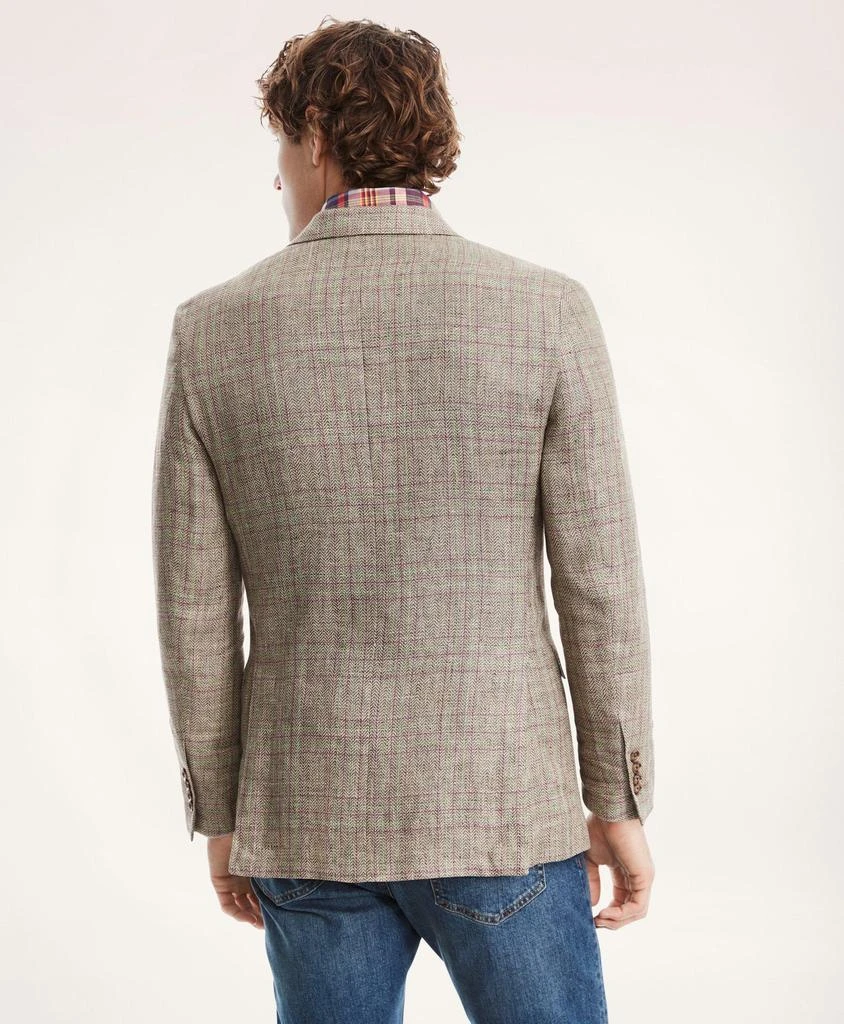 商品Brooks Brothers|Regent Regular-Fit Linen Windowpane Sport Coat,价格¥2495,第4张图片详细描述