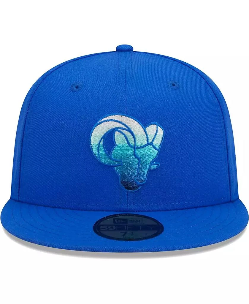 商品New Era|Men's Royal Los Angeles Rams Gradient 59FIFTY Fitted Hat,价格¥371,第3张图片详细描述