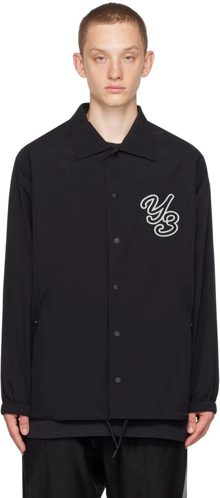 商品Y-3|Black Embroidered Coach Jacket,价格¥1456,第1张图片