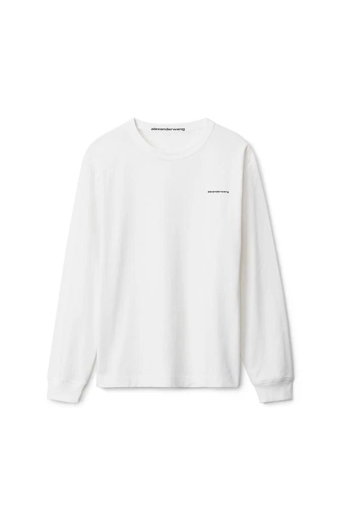 商品Alexander Wang|LONG-SLEEVE TEE IN HIGH TWIST JERSEY,价格¥1125,第1张图片