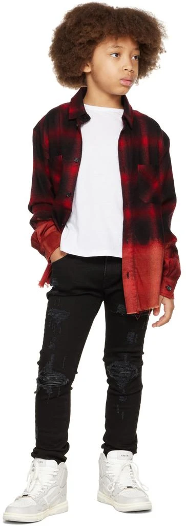 商品AMIRI|Kids Red Bleached Shadow Plaid Shirt,价格¥1399,第4张图片详细描述