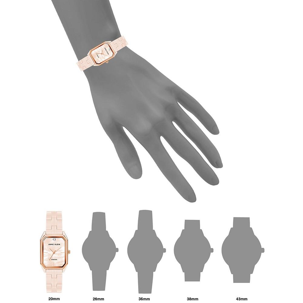 Women's Blush Pink Ceramic Bracelet Watch, 24mm商品第4张图片规格展示