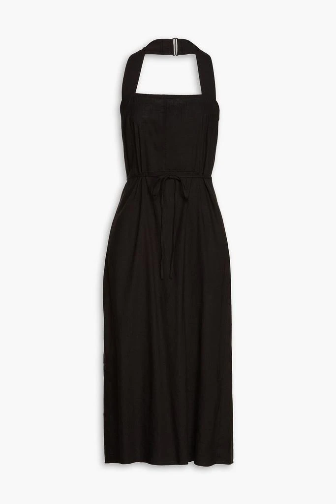 商品Vince|Linen-blend halterneck midi dress,价格¥1405,第3张图片详细描述
