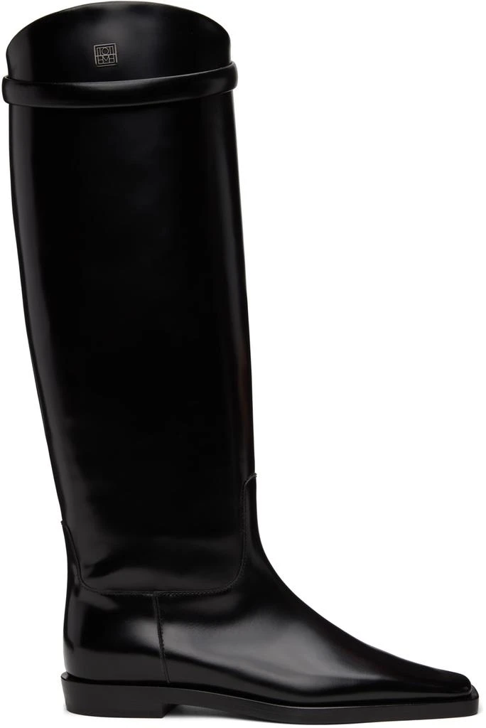 商品Totême|Black 'The Riding' Tall Boots,价格¥8887,第1张图片