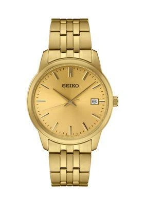 商品Seiko|40 Millimeter Quartz Gold Tone Date Display Watch,价格¥1442,第1张图片