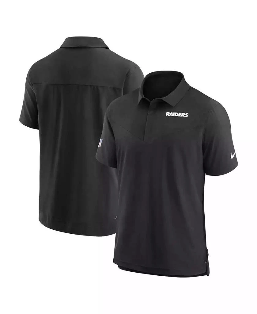 商品NIKE|Men's Black Las Vegas Raiders Sideline Lockup Performance Polo Shirt,价格¥458,第1张图片