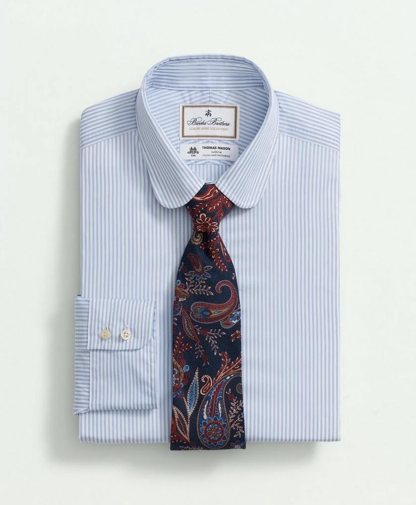 商品Brooks Brothers|Brooks Brothers X Thomas Mason® Cotton Poplin Club Collar, Striped Dress Shirt,价格¥785,第1张图片