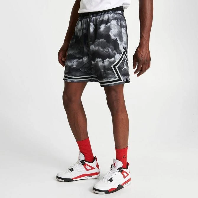 商品Jordan|Men's Jordan Dri-FIT Sport Mesh Graphic Print Diamond Basketball Shorts,价格¥113,第3张图片详细描述