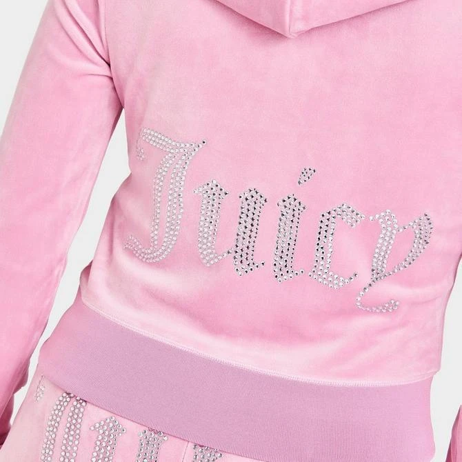 Women's Juicy Couture OG Big Bling Velour Zip-Up Hoodie 商品
