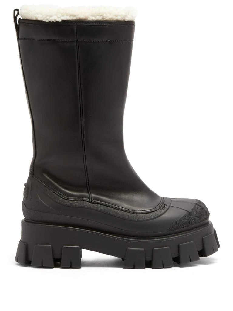 商品Prada|Monolith chunky-sole leather boots,价格¥3378,第1张图片