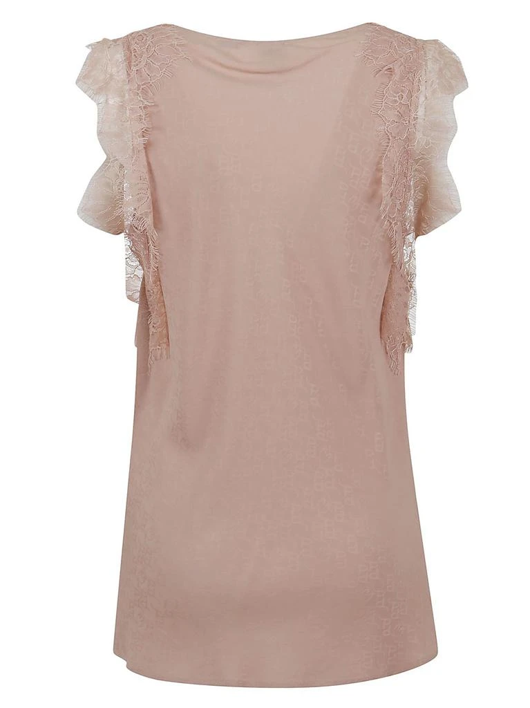 商品PINKO|Pinko Lace Trim Logo Jacquard Top,价格¥1383,第2张图片详细描述