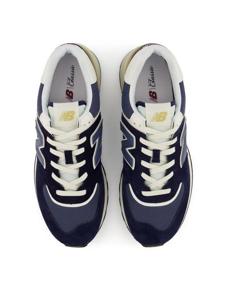 商品New Balance|New Balance 574 premium trainers in navy and tan,价格¥857,第3张图片详细描述