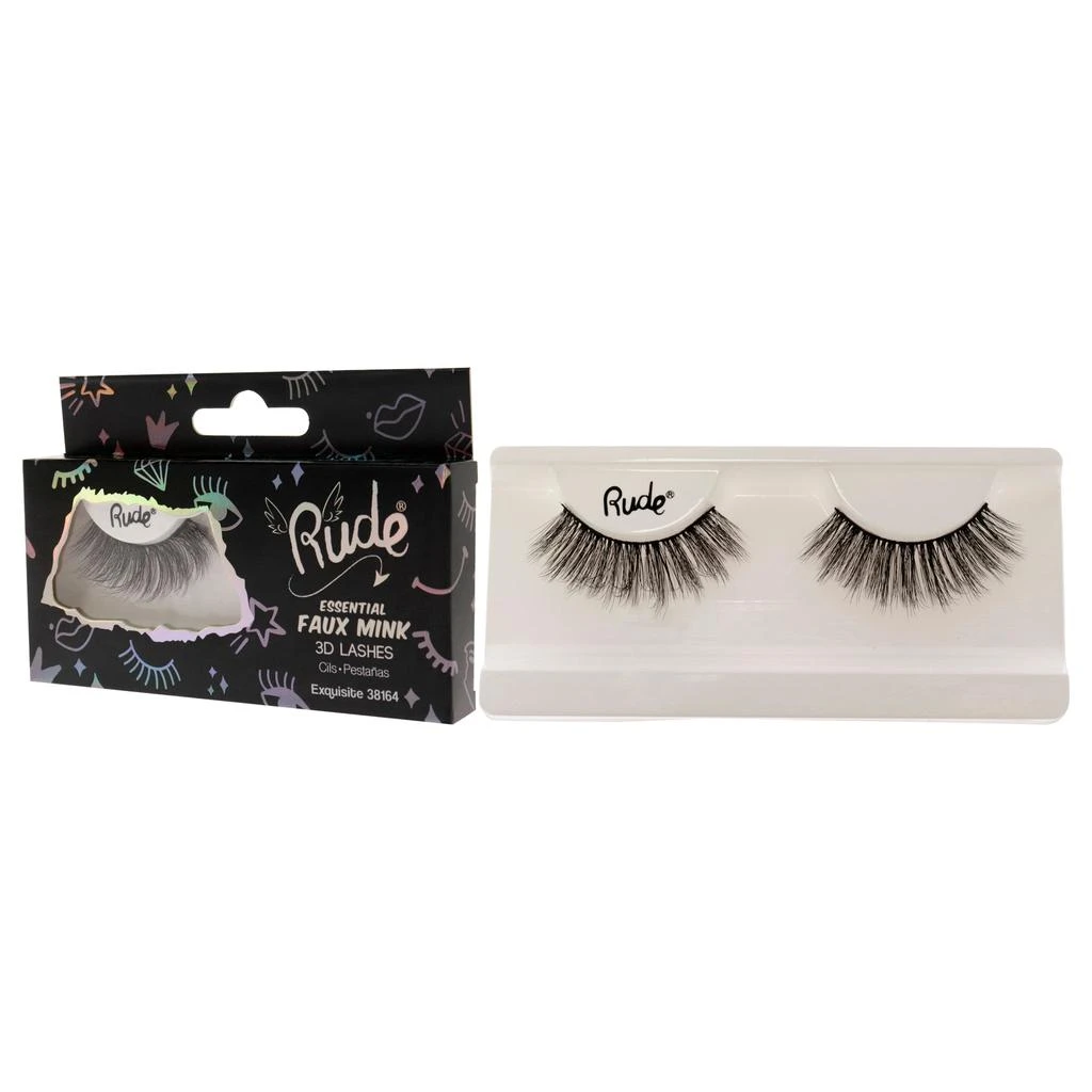 商品Rude Cosmetics|Essential Faux Mink 3D Lashes - Exquisite by  for Women - 1 Pc Pair,价格¥101,第1张图片