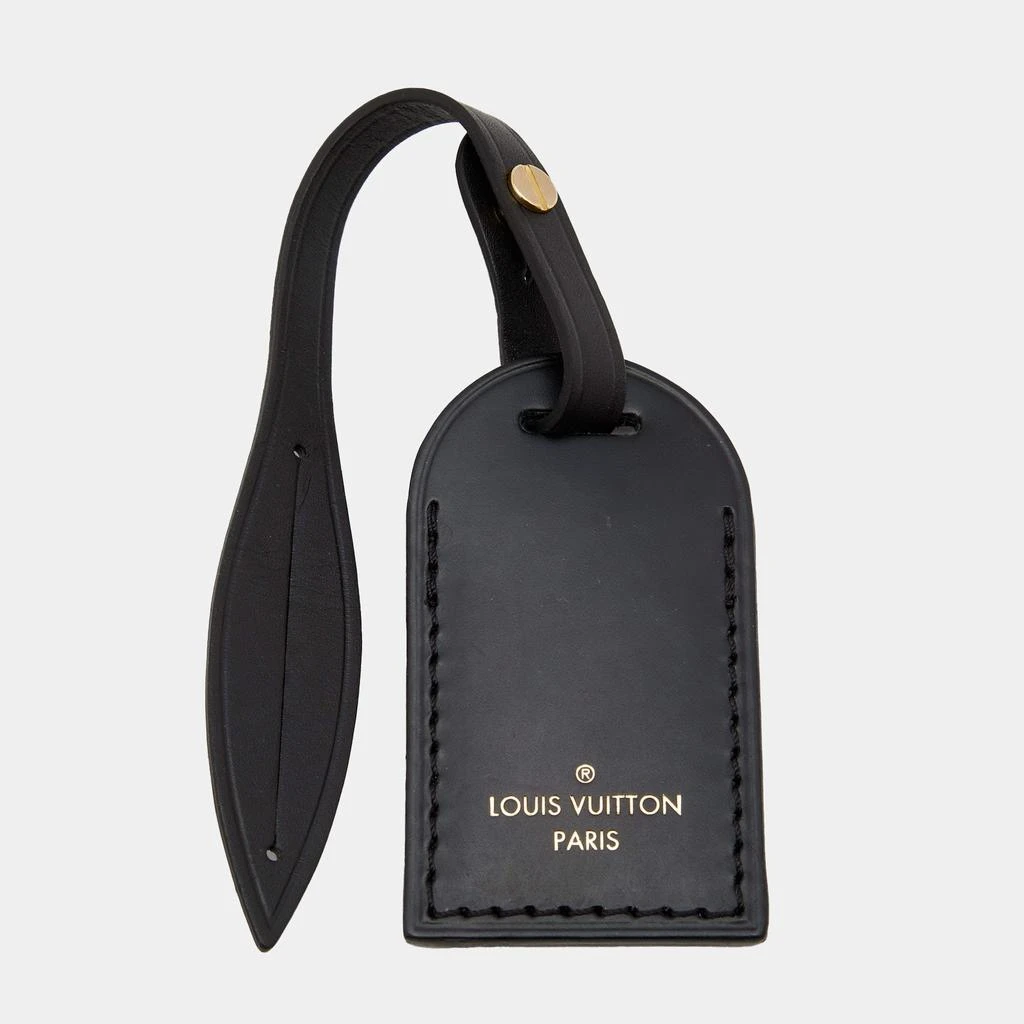 商品[二手商品] Louis Vuitton|Louis Vuitton Black Leather Luggage Name Tag,价格¥1124,第1张图片