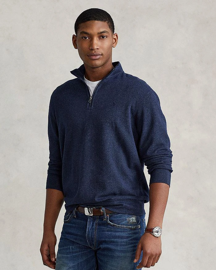 商品Ralph Lauren|Double Knit Quarter Zip Pullover,价格¥437,第4张图片详细描述