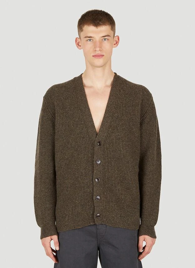 商品Lemaire|V-Neck Cardigan in Brown,价格¥2182,第1张图片