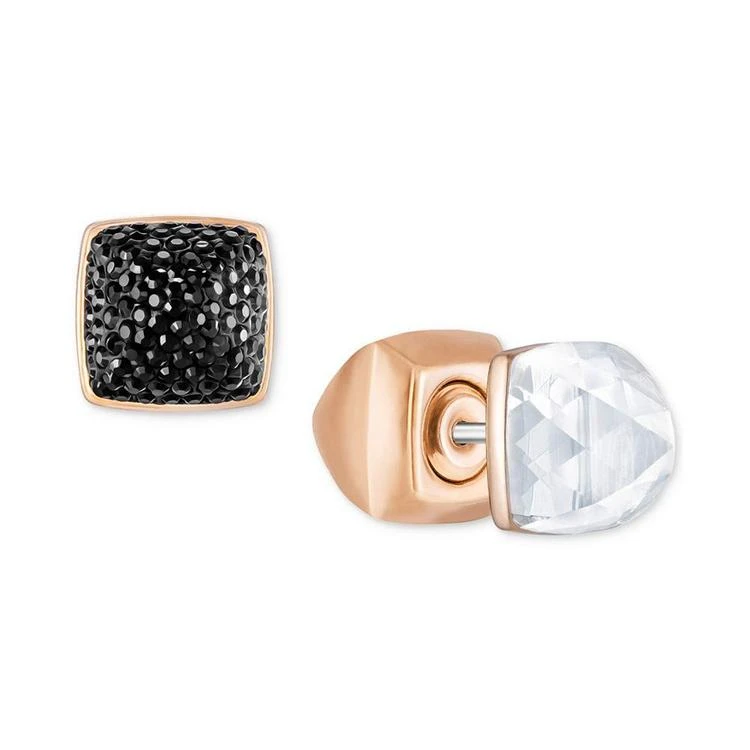 商品Swarovski|Rose Gold-Tone Black and Clear Crystal Front-Back Earrings,价格¥497,第3张图片详细描述