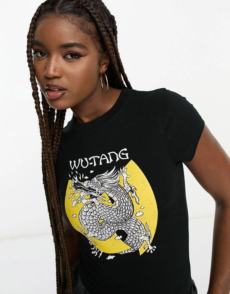 商品ASOS|ASOS DESIGN wu tang clan license graphic bodysuit in black,价格¥188,第1张图片