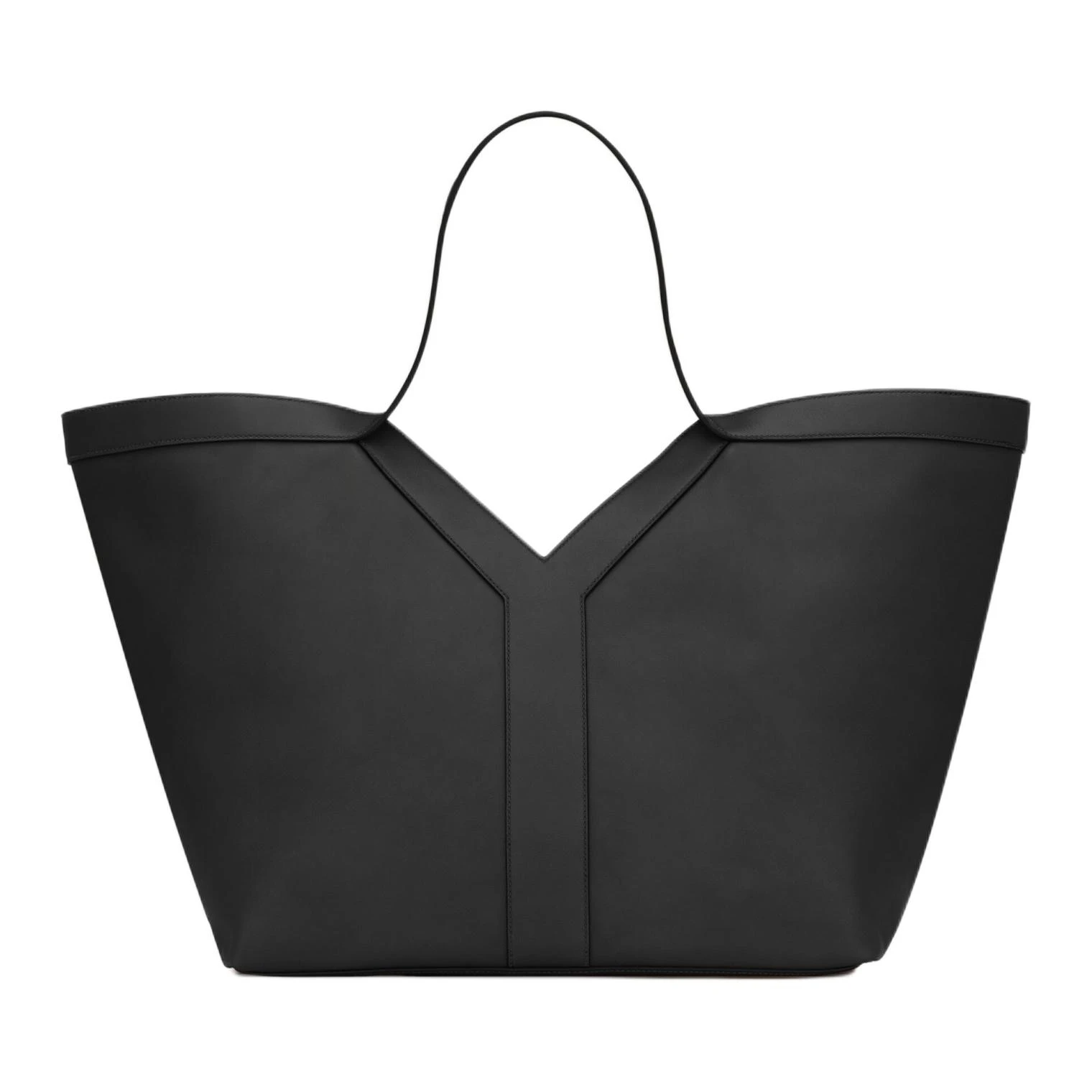 商品[国内直发] Yves Saint Laurent|圣罗兰 YSL Y Cabas 品牌Logo 钩扣开合 牛皮革 托特包Tote包购物袋手提包 女款 黑色,价格¥31903,第5张图片详细描述