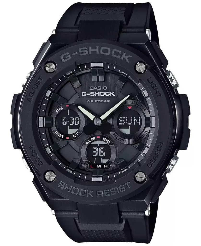 商品G-Shock|Men's Analog-Digital Black IP with Black Resin Strap G-Steel Watch 51x53mm GSTS100G-1B,价格¥2281,第1张图片