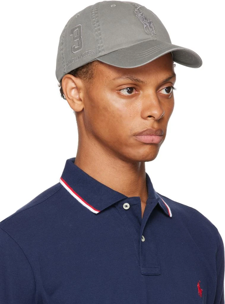 商品Ralph Lauren|Gray Big Pony Chino Ball Cap,价格¥182,第2张图片详细描述