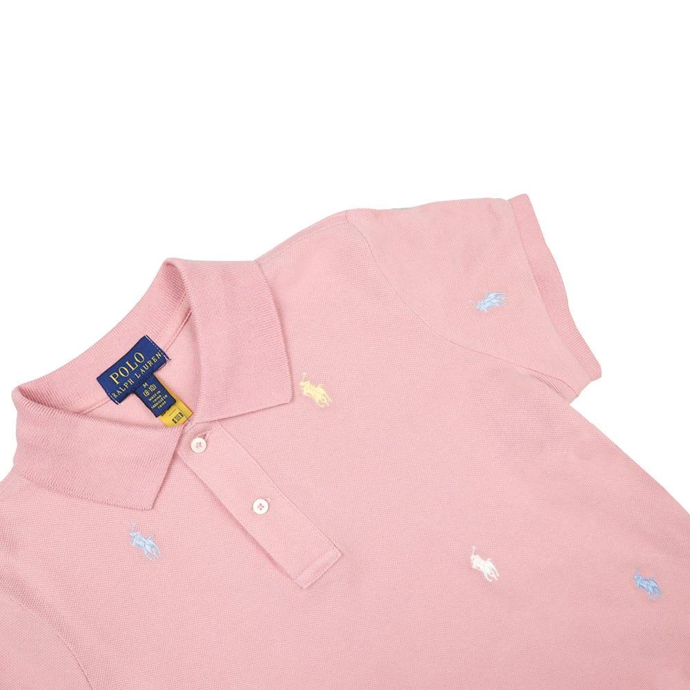 商品Ralph Lauren|Pink Repeat Pony Logo Polo Shirt,价格¥287,第2张图片详细描述