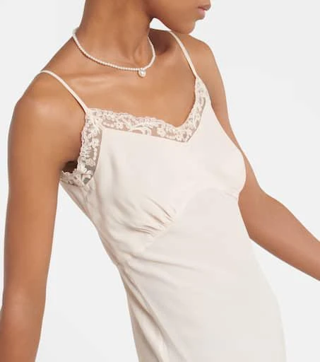 商品Simone Rocha|Crêpe de chine slip dress,价格¥4317,第4张图片详细描述