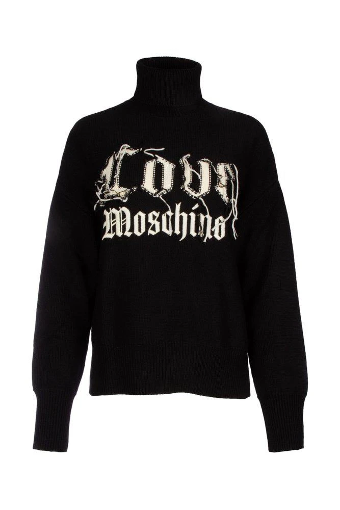 商品Love Moschino|Love Moschino Logo Detailed High Neck Sweater,价格¥1548,第1张图片