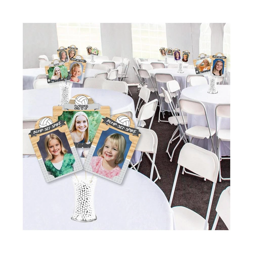 商品Big Dot of Happiness|Bump Set Spike - Volleyball Party Picture Centerpiece Photo Table Toppers 15 Ct,价格¥127,第3张图片详细描述