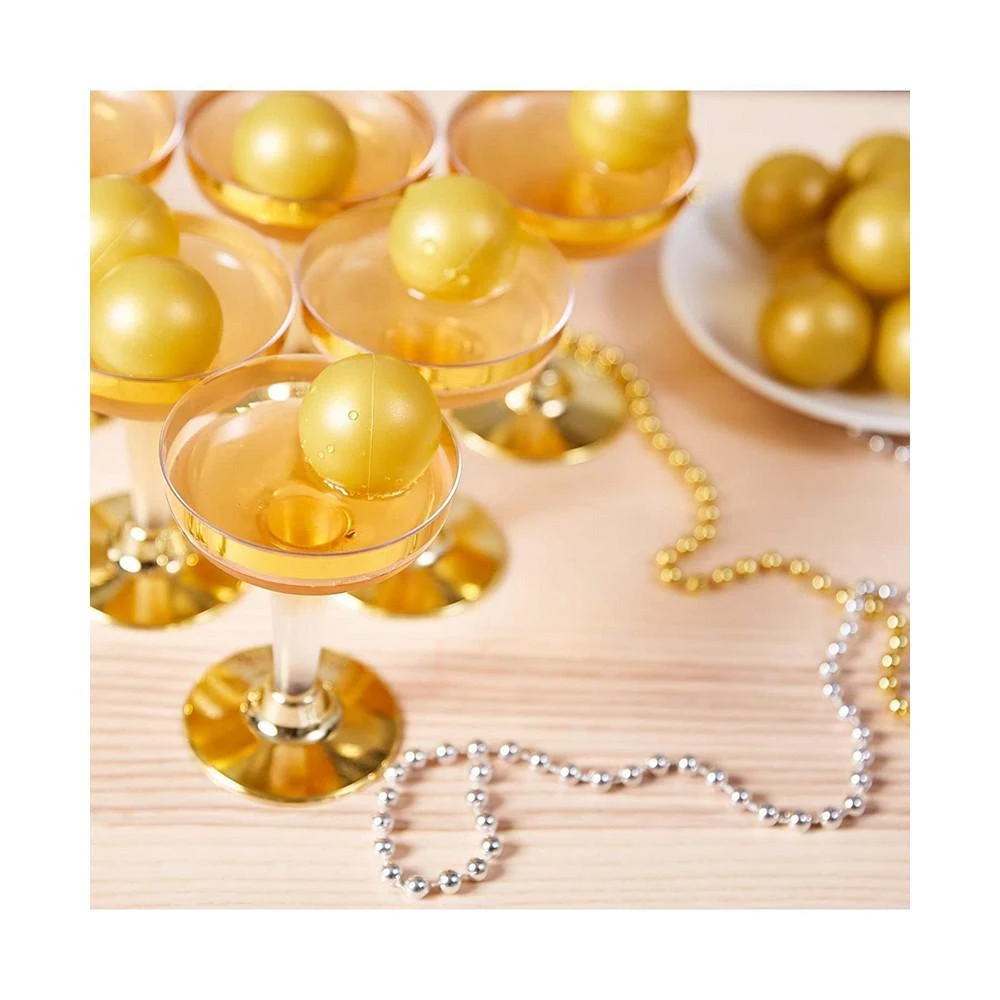 商品Juvale|Beer Pong Balls - 50-Pack Gold Ping Pong Balls, Plastic Golden Table Tennis Ball, Drinking Games Accessories, Perfect for Champagne Pong, 1.5 Inches, Fits 2-Ounce Shot Cup,价格¥121,第3张图片详细描述