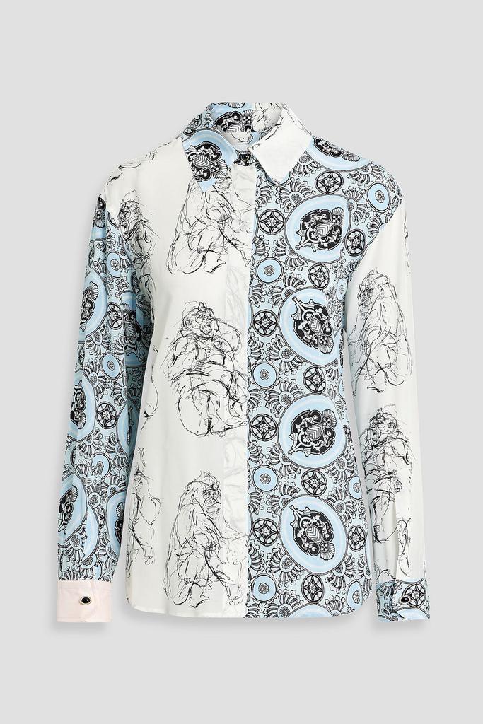 商品Burberry|Printed silk-crepe shirt,价格¥3515,第5张图片详细描述