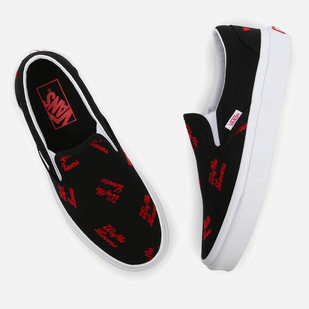 Vans Women's Waffle Lovers Classic Slip-On Trainers - Black/True White商品第4张图片规格展示