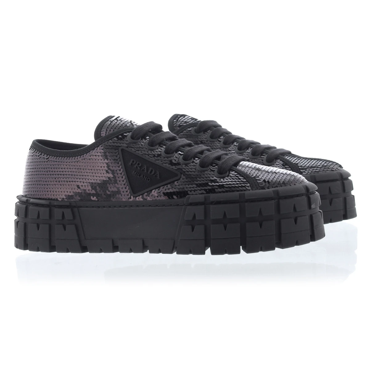 商品Prada|PRADA 女士黑色亮片运动鞋 1E787M-0959-F0002,价格¥4771,第1张图片