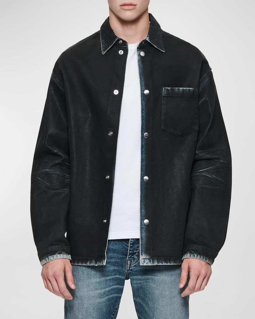 商品PURPLE|Men's Coated Denim Shirt Jacket,价格¥1801,第1张图片