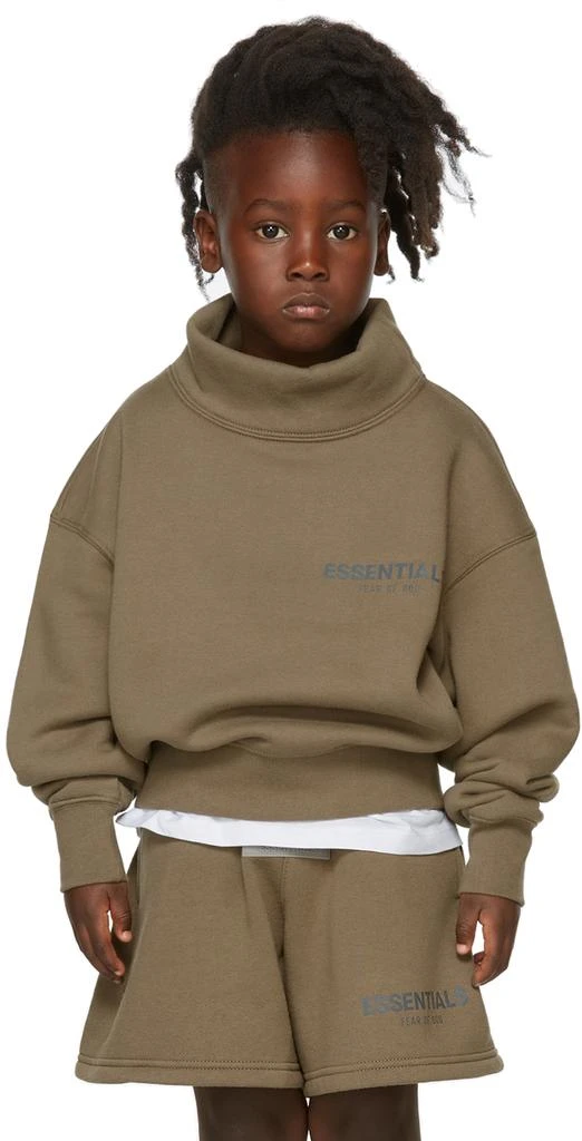 商品Essentials|Kids Taupe Mock Neck Sweatshirt,价格¥393,第2张图片详细描述