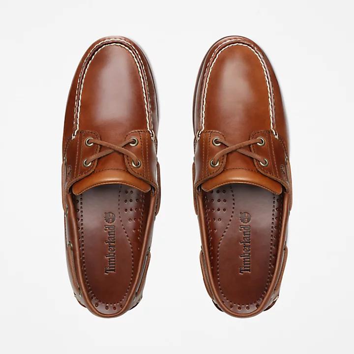 Classic Full-grain Boat Shoe for Men in Light Brown商品第4张图片规格展示