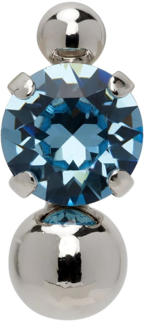 商品Justine Clenquet|SSENSE Exclusive Silver & Blue Jenna Single Earring,价格¥142,第1张图片