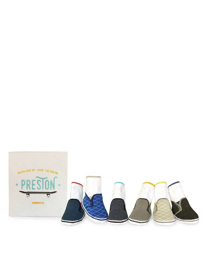 商品Trumpette|Preston Skater Sneakers Print 男婴立体针织袜 6双,价格¥195,第1张图片