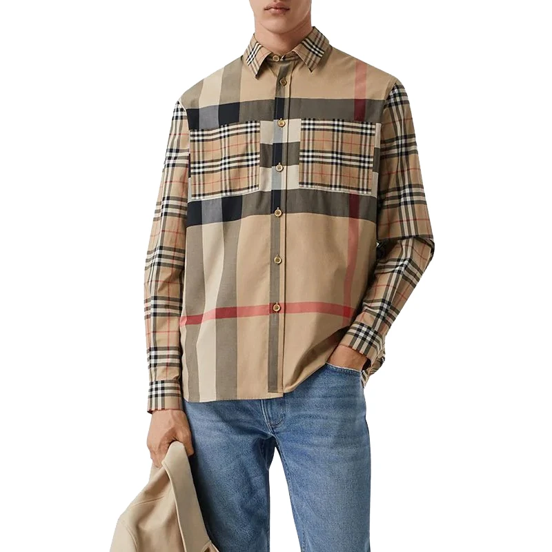 BURBERRY 博柏利 男士格纹衬衫 8032268 商品