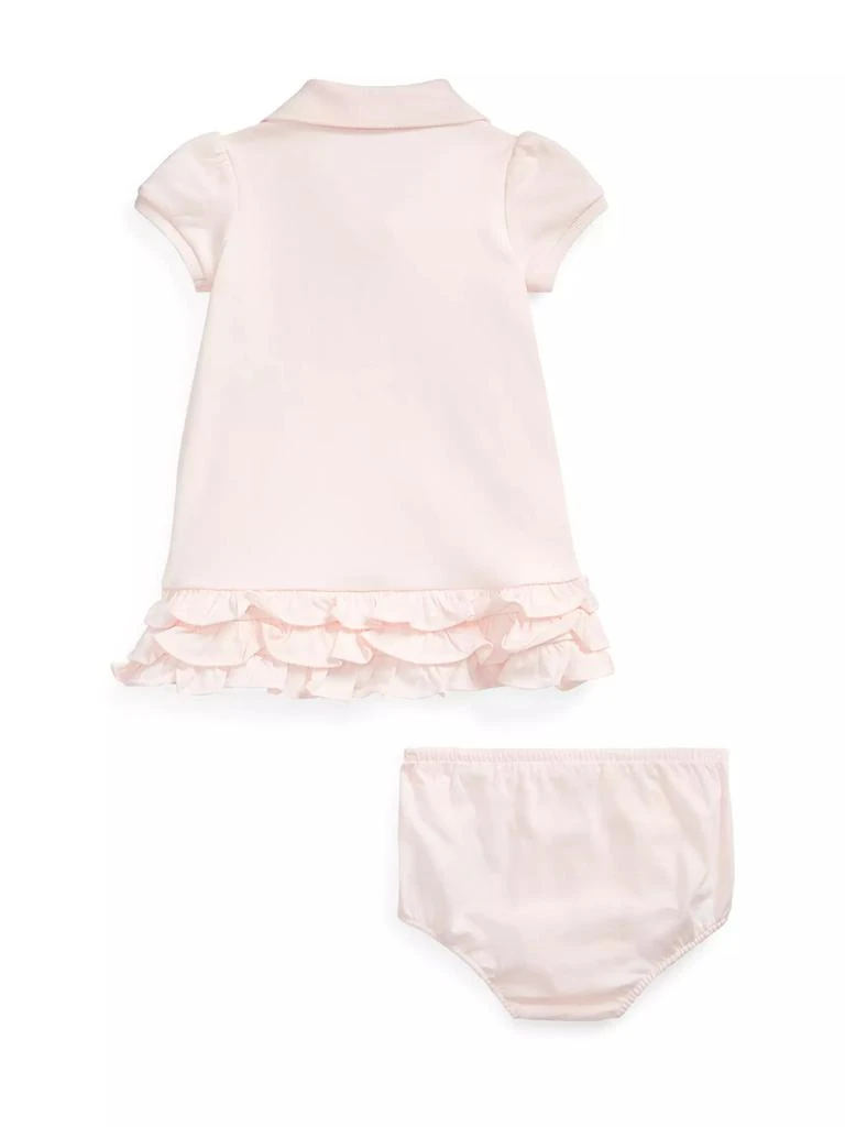 商品Ralph Lauren|Baby Girl's Ruffled Polo Dress & Bloomers Set,价格¥372,第3张图片详细描述