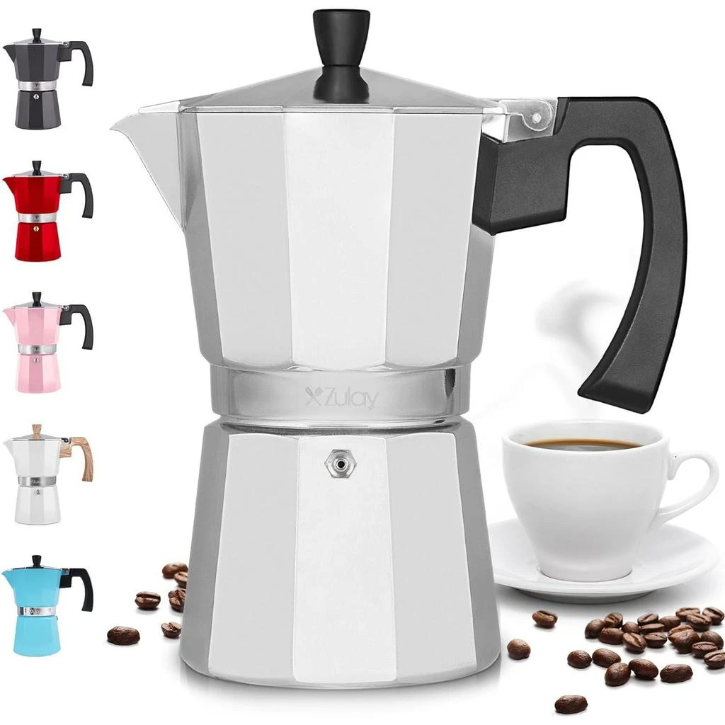 商品Zulay Kitchen|Classic Italian Style Moka Pot 3 Cups,价格¥221,第1张图片