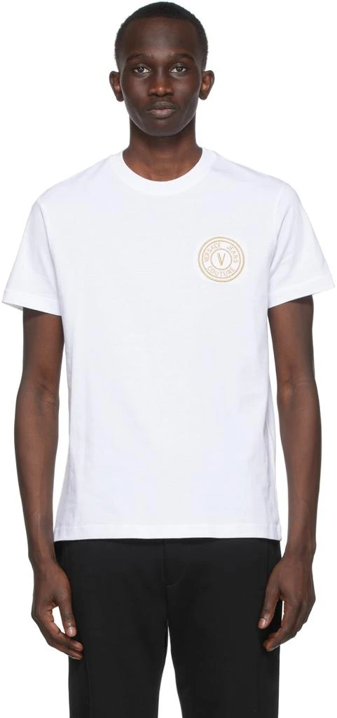 商品Versace|White V-Emblem T-Shirt,价格¥266,第1张图片