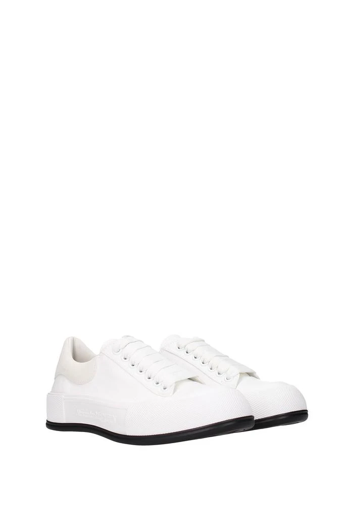 商品Alexander McQueen|Sneakers deck plimsoll Fabric White Beige,价格¥2305,第2张图片详细描述
