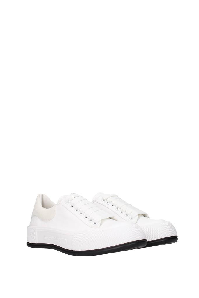商品Alexander McQueen|Sneakers deck plimsoll Fabric White Beige,价格¥2254,第4张图片详细描述