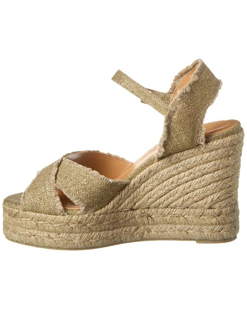 商品CASTAÑER|Bromelia 100 Metallic Canvas Wedge Espadrille,价格¥857,第2张图片详细描述