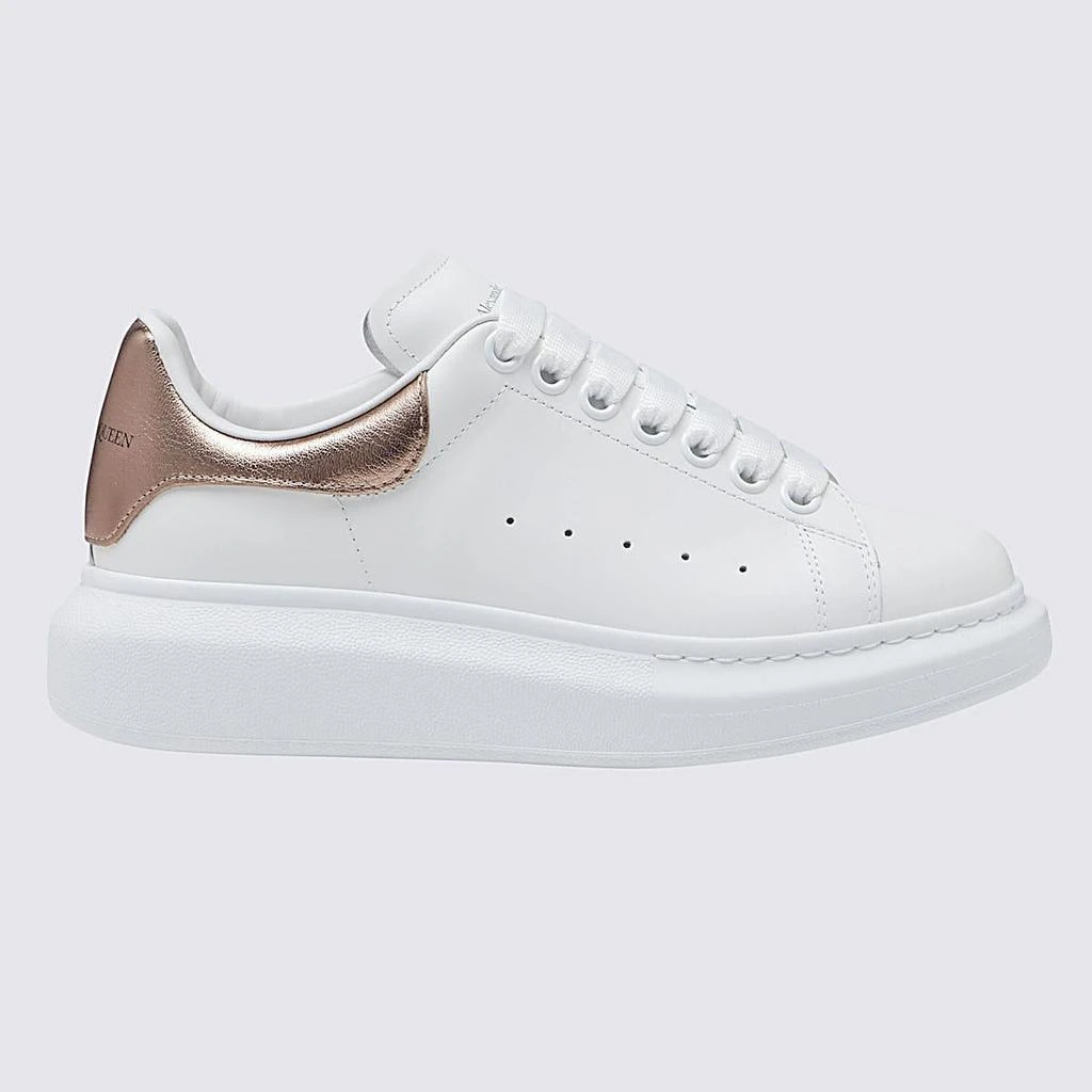 商品Alexander McQueen|ALEXANDER MCQUEEN WHITE LEATHER OVERSIZED SNEAKERS,价格¥3345,第1张图片