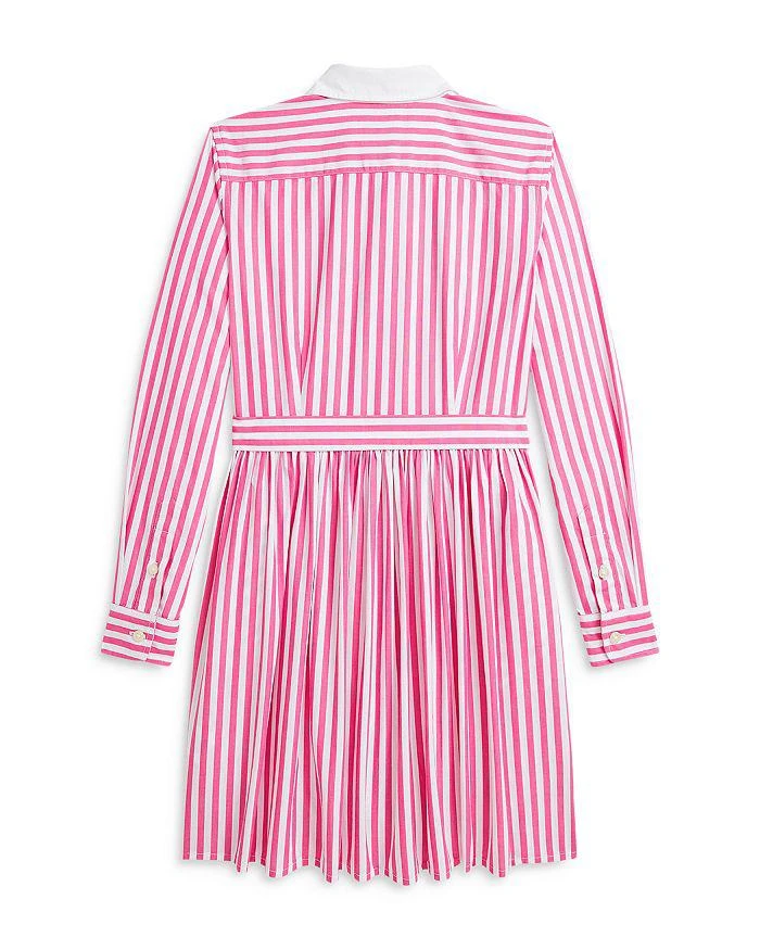 商品Ralph Lauren|Girls' Striped Cotton Poplin Shirt Dress - Little Kid, Big Kid,价格¥565,第2张图片详细描述