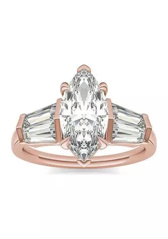 商品Charles & Colvard|Colvard Charles Colvard 3.36 Ct. T.w. Lab Created Marquise Moissanite Five Stone Engagement Ring In 14K Gold,价格¥12976,第1张图片
