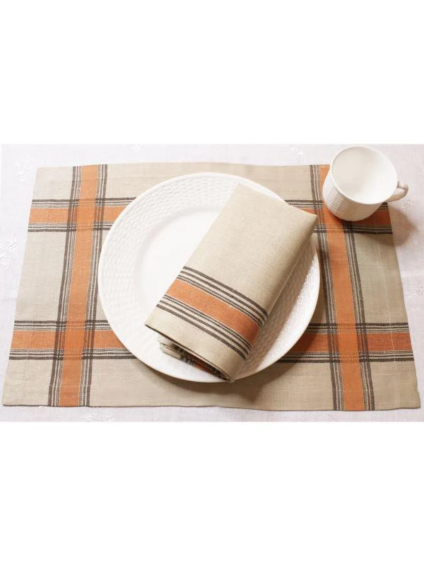 商品French Home|6-Piece Boulevard Linen Napkin Set,价格¥794,第4张图片详细描述