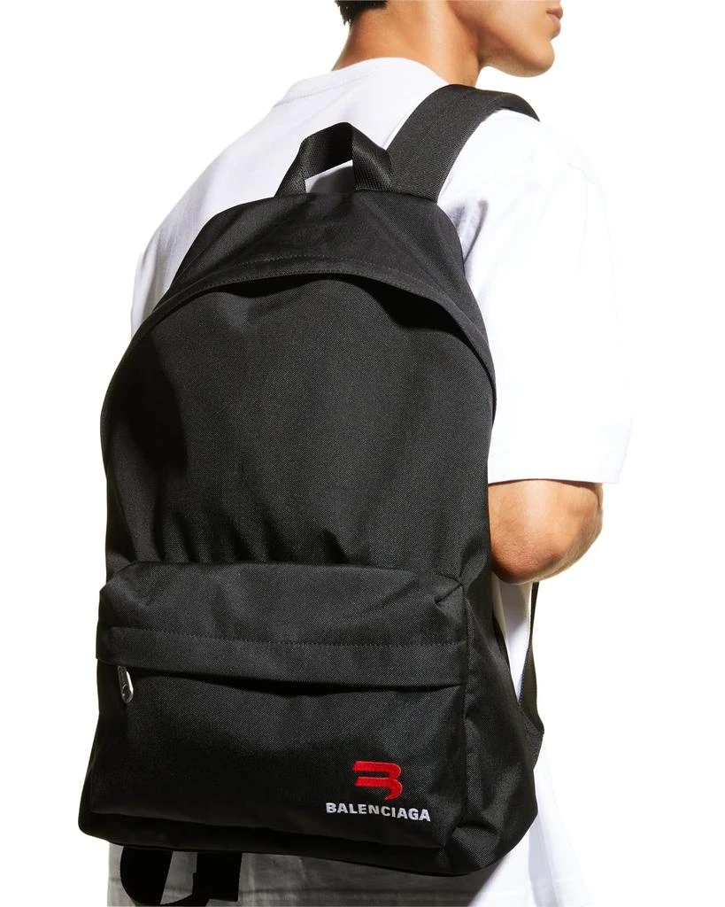 商品Balenciaga|Men's Explorer Embroidered Backpack,价格¥3975,第2张图片详细描述